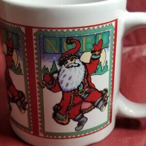 Vintage 90's Christmas Coffee Mug.  NOEL